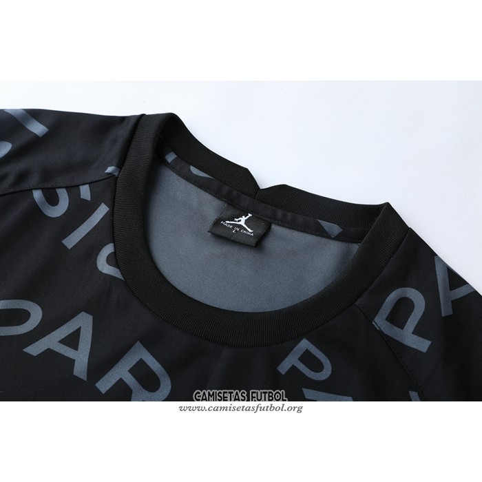 Chandal del Paris Saint-Germain Jordan Manga Corta 2021 Negro